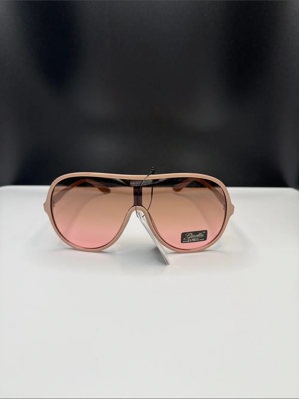 Pink Gradient Shield Sunglasses (8-0) UV 400